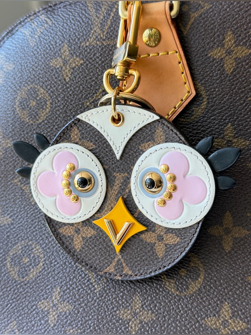 Louis Vuitton Lovely Birds Owl Monogram Bag Charm Keychain 2016